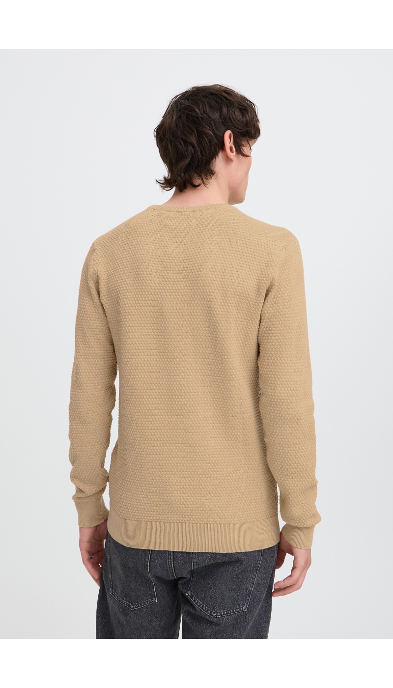 Pull Gauffre Beige BHREDHILL BLEND - 3 | TOPOS