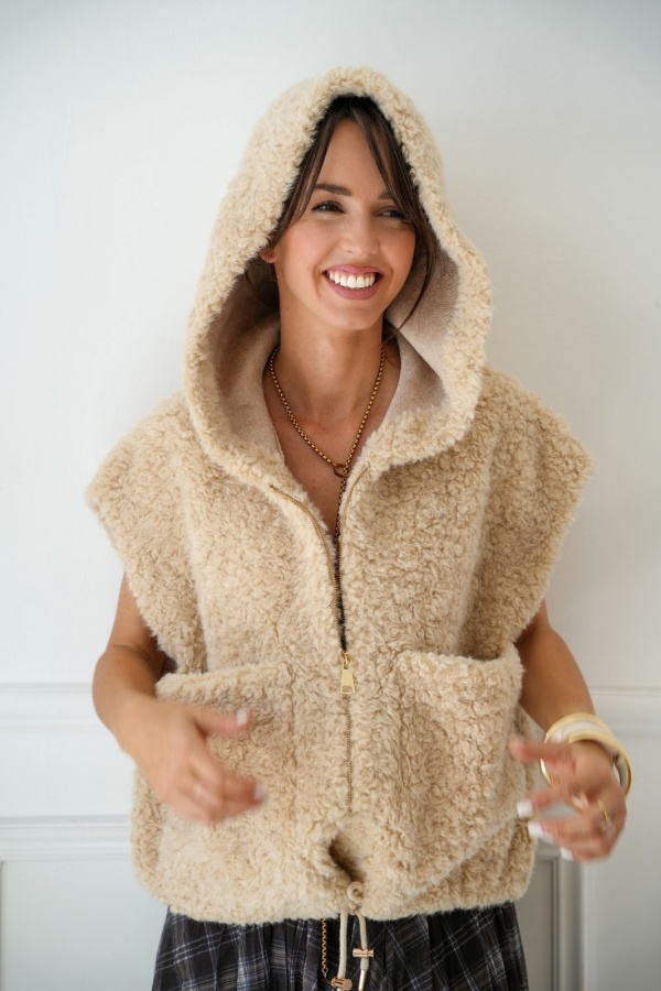 Veste Fourrure Ecru Johanna JULIA Johanna - 1 | Welcome
