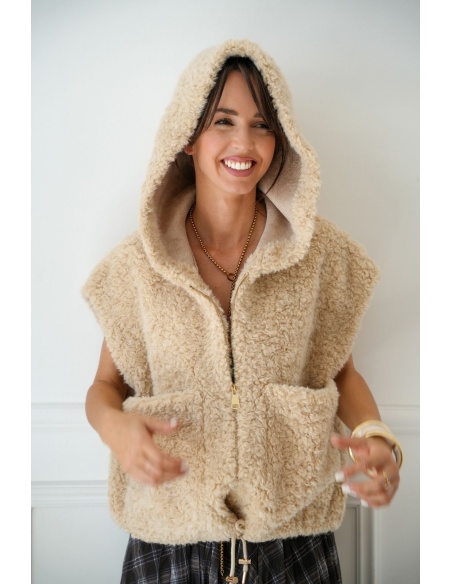 Veste Fourrure Ecrue Johanna JULIA Johanna - 1 | Accueil