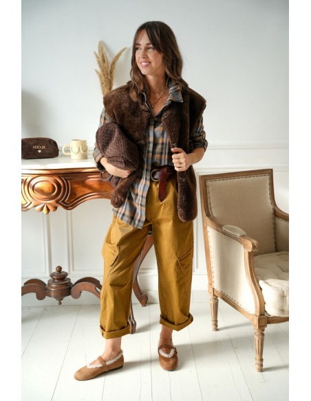 PANTALON FEMME POCHE OCRE H26 Johanna - 1 | Welcome