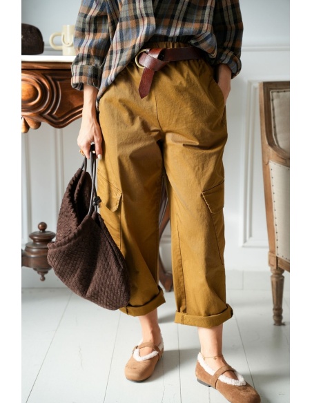 PANTALON FEMME POCHE OCRE H26 Johanna - 2 | Welcome