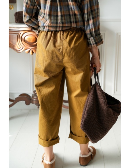 PANTALON FEMME POCHE OCRE H26 Johanna - 3 | Welcome