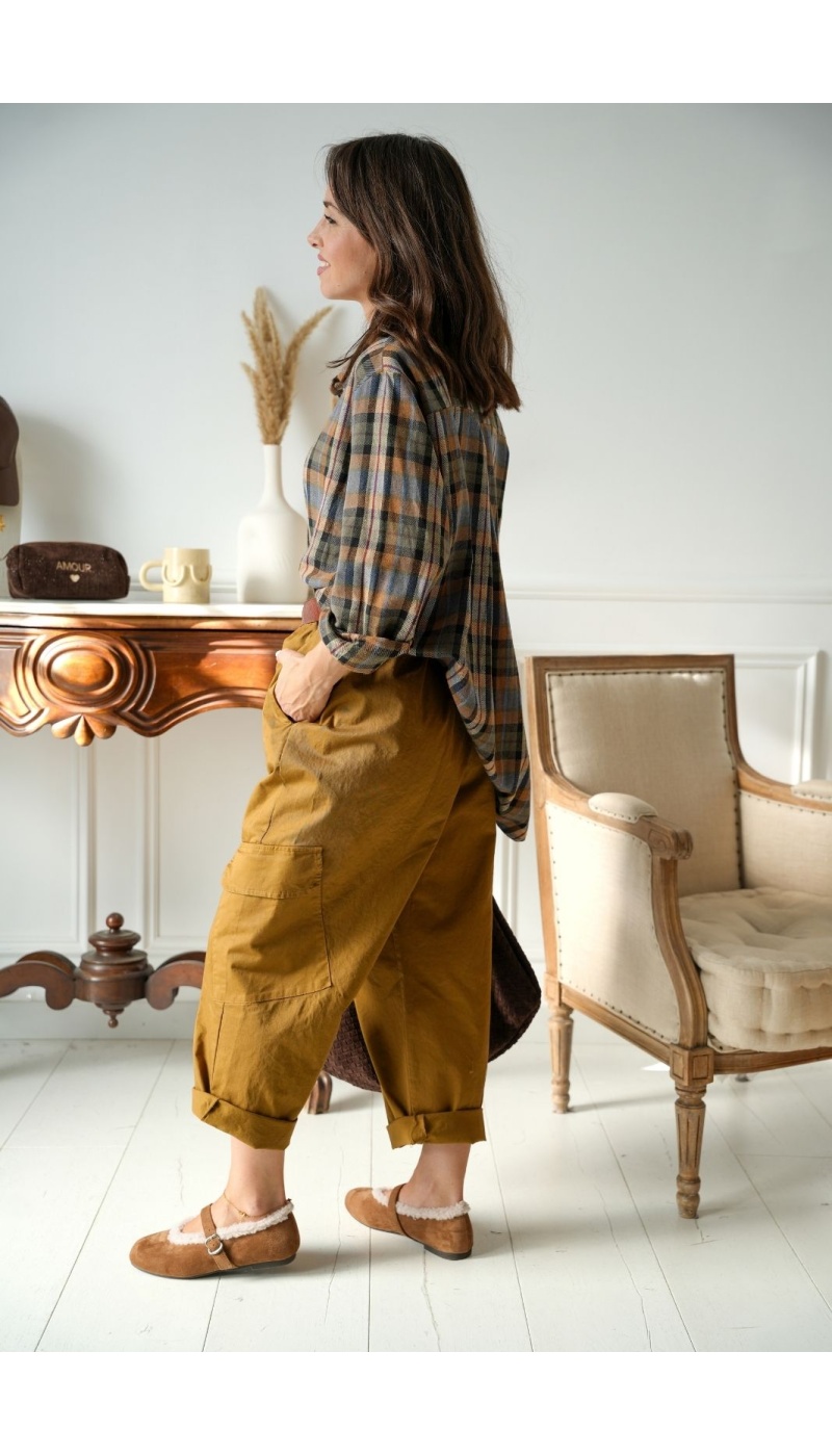 PANTALON FEMME POCHE OCRE H26 Johanna - 4 | Welcome