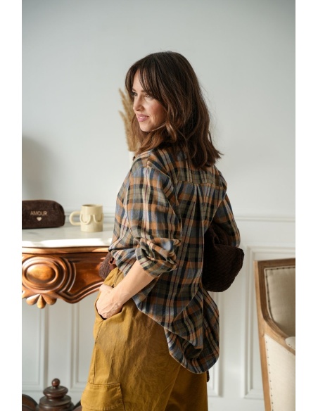 Chemise Carreaux Camel ARIS Noho - 2 | Welcome
