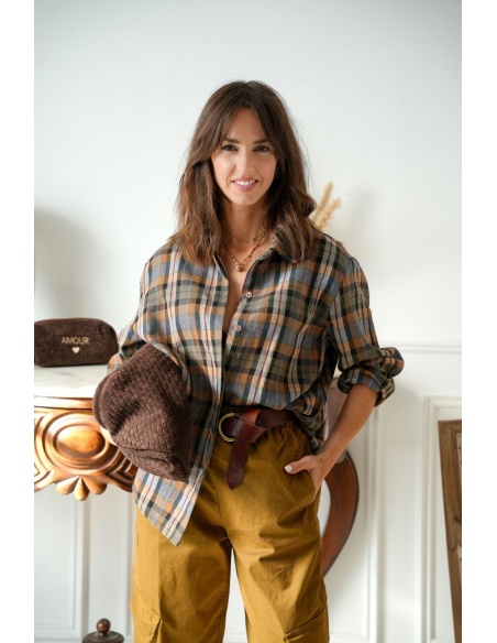 Chemise Carreaux Camel ARIS Noho - 1 | Welcome