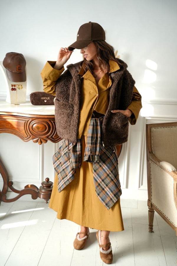 VESTES FEMME DOUDOU MARRON H26 Johanna - 1 | WEB EXCLUSIVE