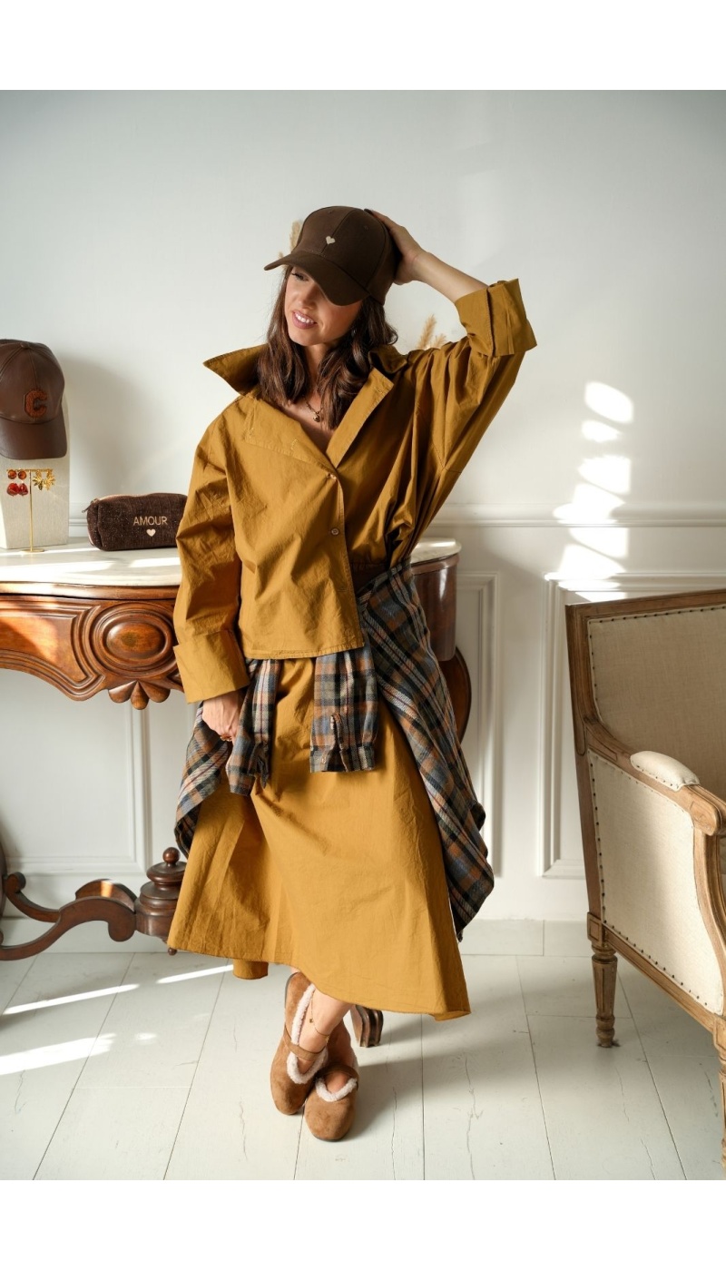 Chemisier Oversize Ocre VICTOIRE Johanna - 2 | Welcome