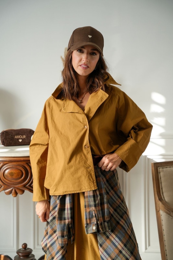 Chemisier Oversize Ocre VICTOIRE Johanna - 1 | Welcome