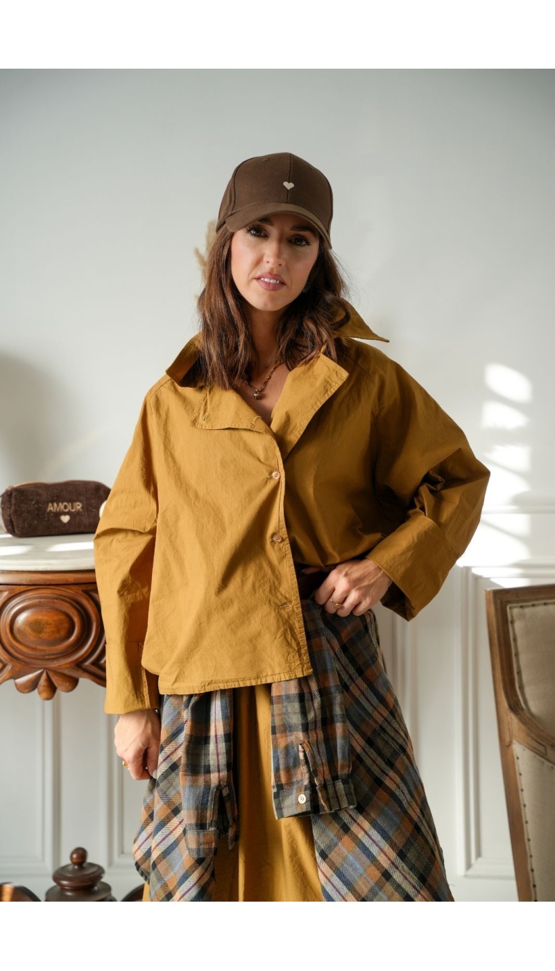 Chemisier Oversize Ocre VICTOIRE Johanna - 1 | Welcome