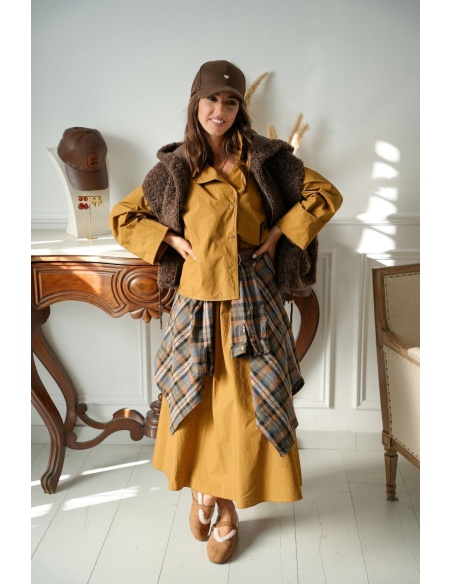 Chemisier Oversize Ocre VICTOIRE Johanna - 3 | Welcome