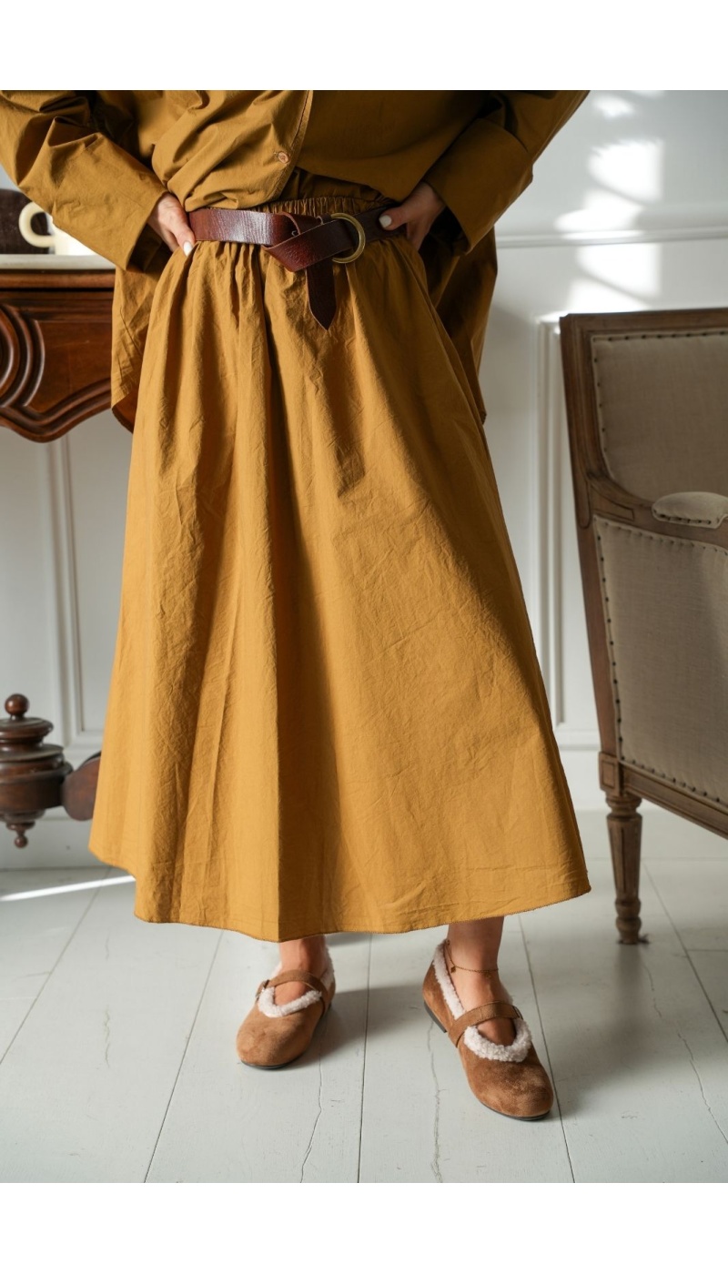 Jupe Longue Johanna Ocre ESTRELLA Noho - 2 | Welcome