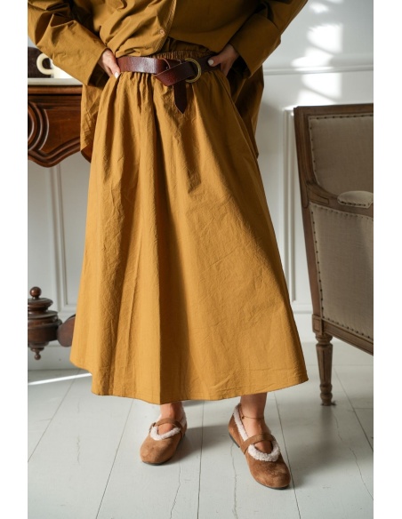 Jupe Longue Johanna Ocre ESTRELLA Noho - 2 | Welcome