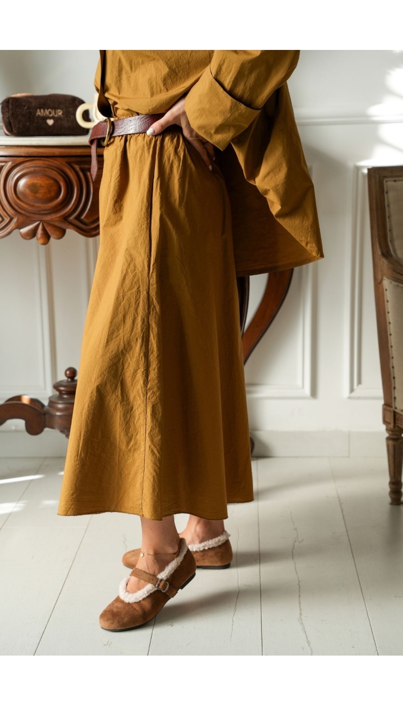Jupe Longue Johanna Ocre ESTRELLA Noho - 3 | Welcome