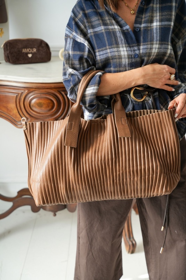 Sac Plissé Marron FOLIGNA Noho - 1 | Willkommen