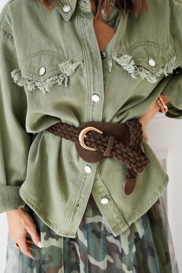 Ceinture Tressée Choco BUSHEY Noho - 1 | Accueil