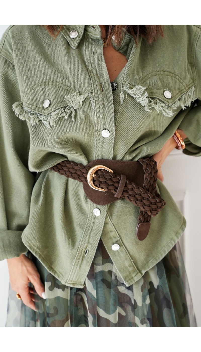 Ceinture Tressé Marron BUSHEY Noho - 1 | Welcome