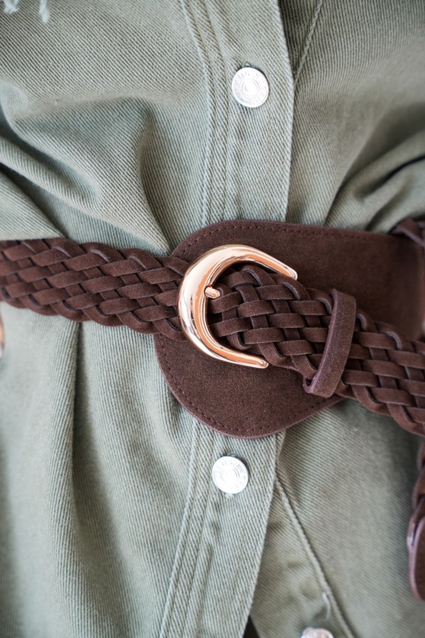 Ceinture Tressée Choco BUSHEY Noho - 1 | Accueil 2