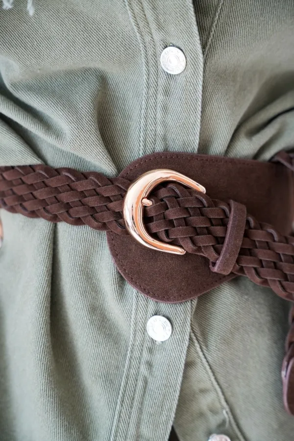 Ceinture Tressée Choco BUSHEY Noho - 1 | Accueil 2