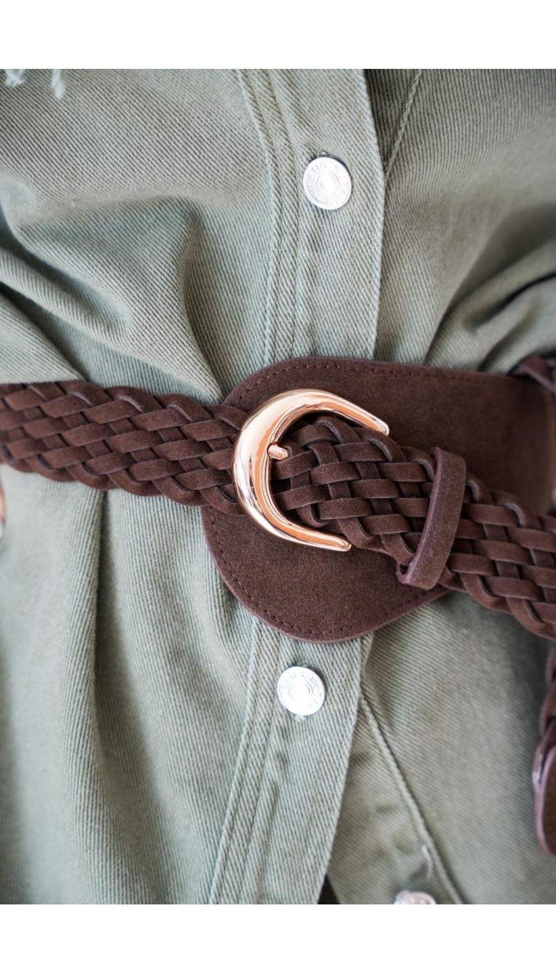 Ceinture Tressé Marron BUSHEY Noho - 2 | Welcome