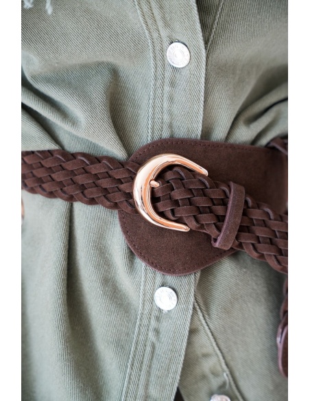 Ceinture Tressé Marron BUSHEY Noho - 2 | Welcome