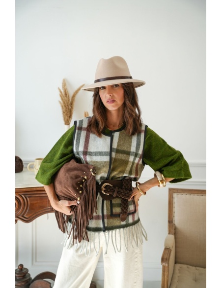 Gilet Carreaux Kaki VILA VIVISTA VILA - 1 | Welcome