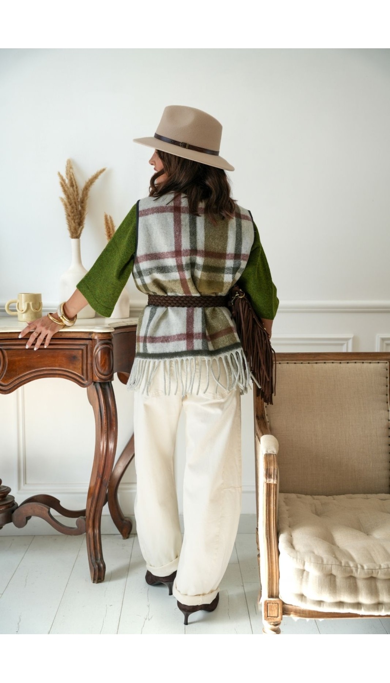 Gilet Carreaux Kaki VILA VIVISTA VILA - 5 | Welcome