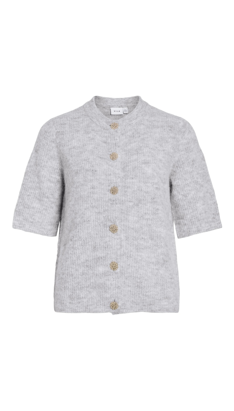 Gilet Light Grey Melange VILA - 1 | Accueil