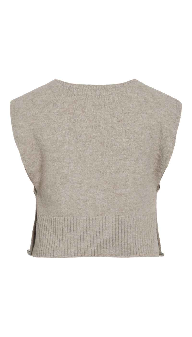 Poncho Natural Melange VILYLA VILA - 2 | TOPOS