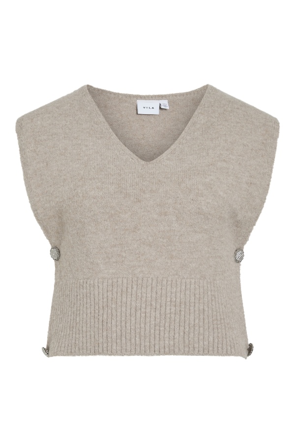 Poncho Natural Melange VILYLA VILA - 1 | TOPOS