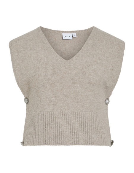 Poncho Natural Melange VILYLA VILA - 1 | TOPOS