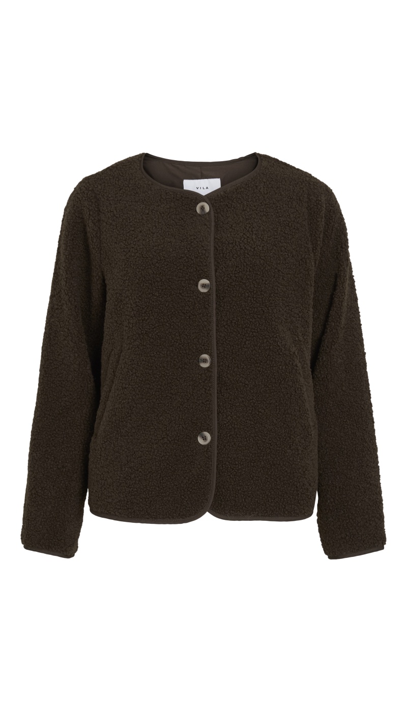 Veste Peluche Coffee Bean VIADA VILA - 3 | TOPS