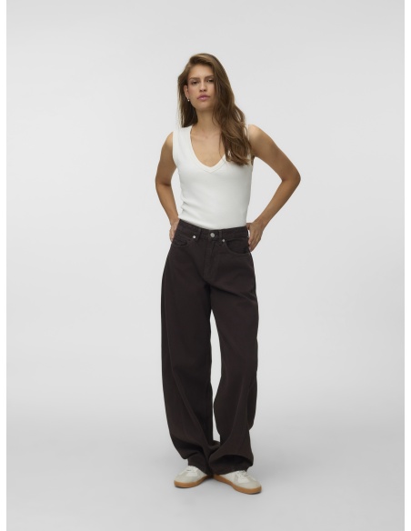 Jean Barrel Chocolate Torte VMZOE Longueur 32 Vero Moda - 1 | BAS