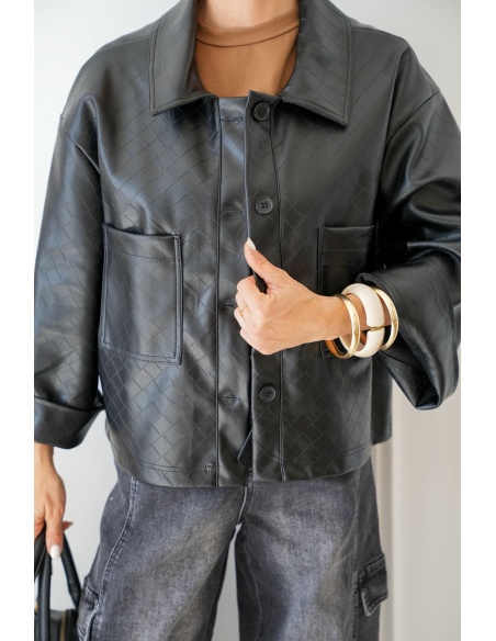Veste Texturée Noire Johanna LOREN Johanna - 2 | Accueil