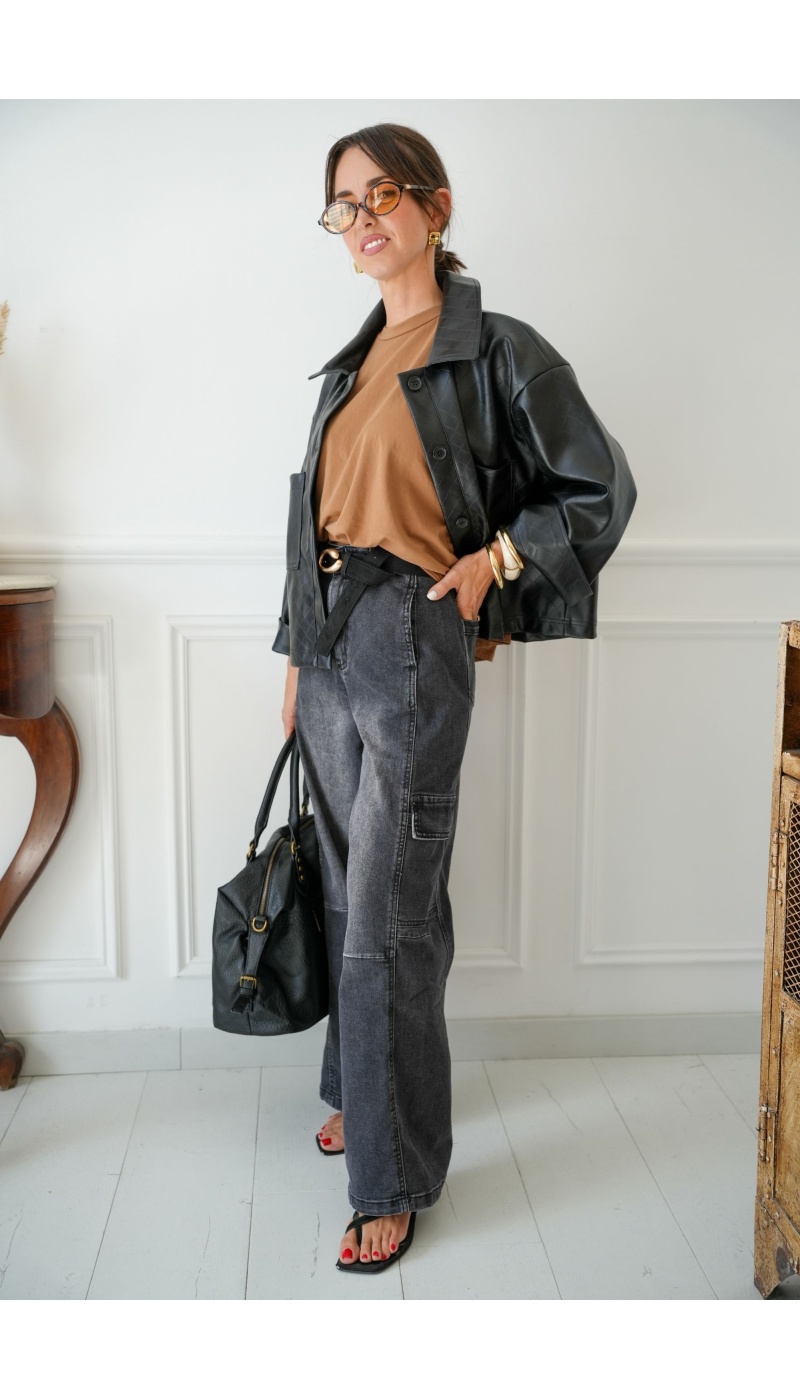 Veste Texturée Noire Johanna LOREN Johanna - 4 | Accueil