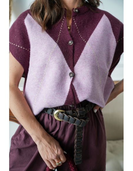 Gilet Motif Rose ORPHÉE Noho - 5 | TOPS