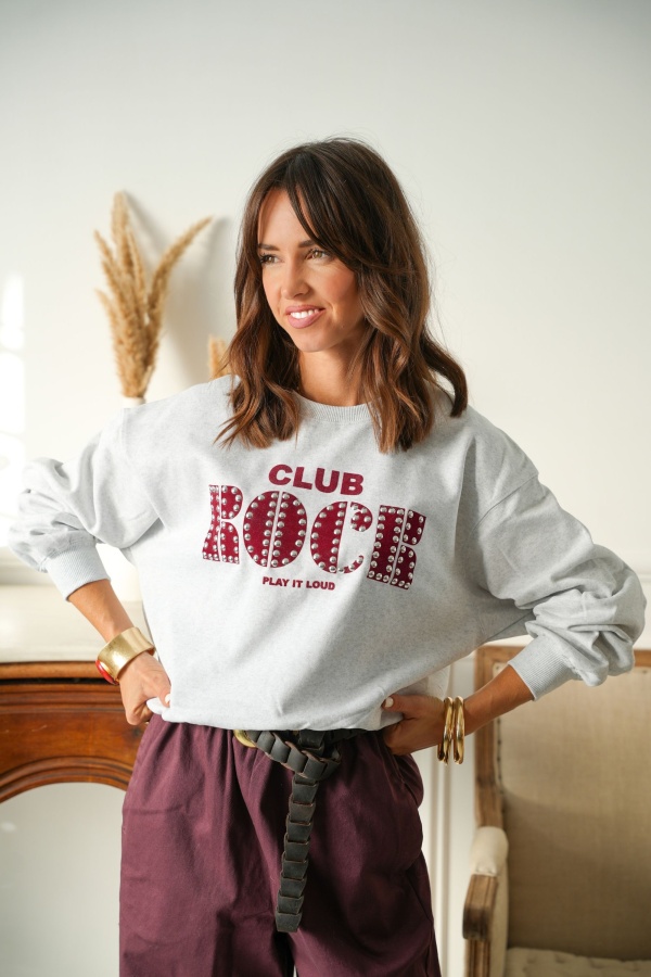 Sweat Light Grey CLUB ROCK ONLOLISE ONLY - 1 | Accueil 2