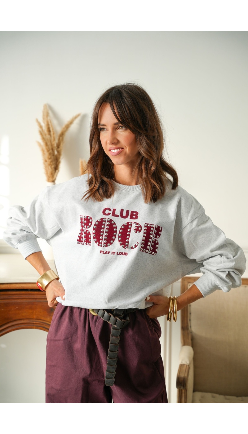 Sweat Light Grey CLUB ROCK ONLOLISE ONLY - 2 | Bem-vindo