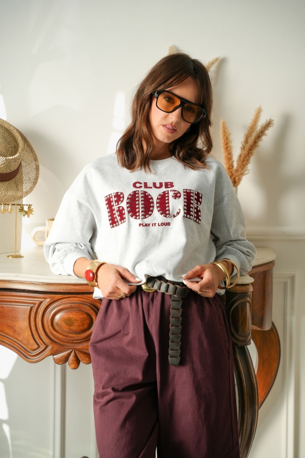 Sweat Light Grey CLUB ROCK ONLOLISE ONLY - 1 | Willkommen
