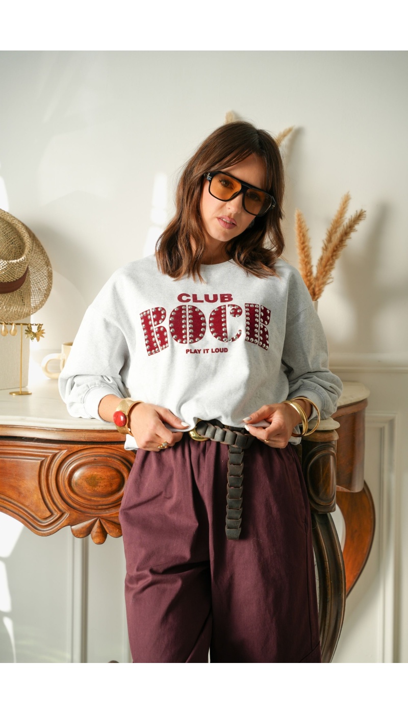 Sweat Light Grey CLUB ROCK ONLOLISE ONLY - 1 | Accueil