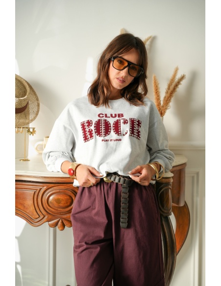 Sweat Light Grey CLUB ROCK ONLOLISE ONLY - 1 | Bem-vindo