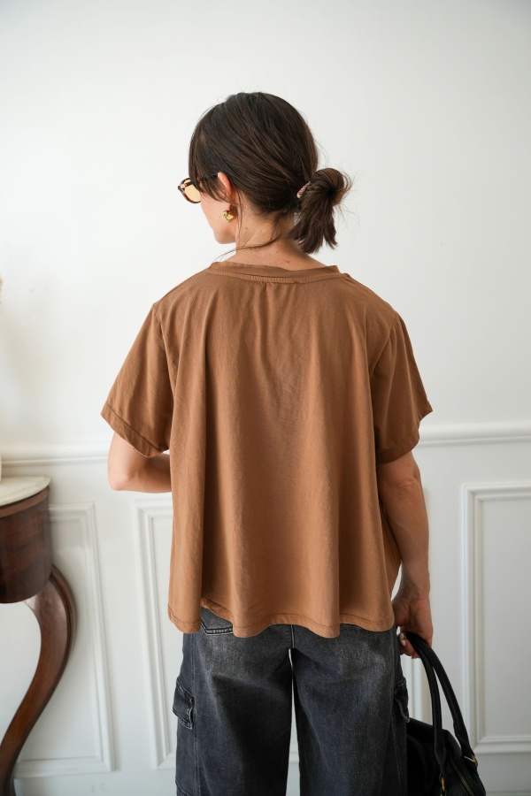 T-shirt Uni Camel Johanna ALOI Johanna - 1 | Accueil 2