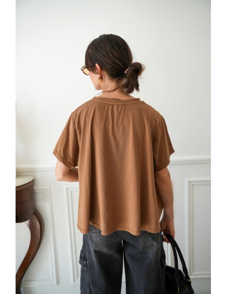 T-shirt Uni Camel Johanna ALOI Johanna - 2 | Accueil
