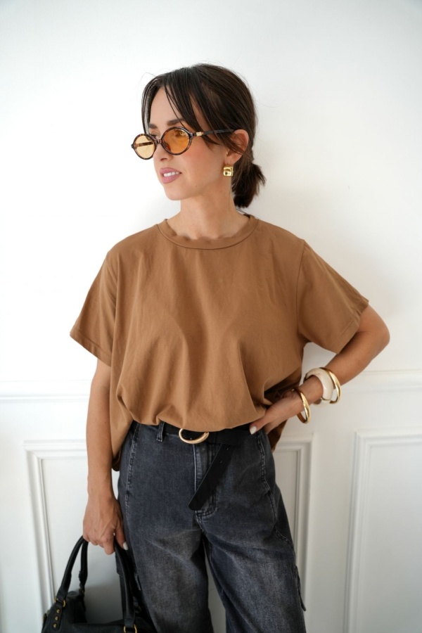 T-shirt Uni Camel Johanna ALOI Johanna - 1 | Accueil