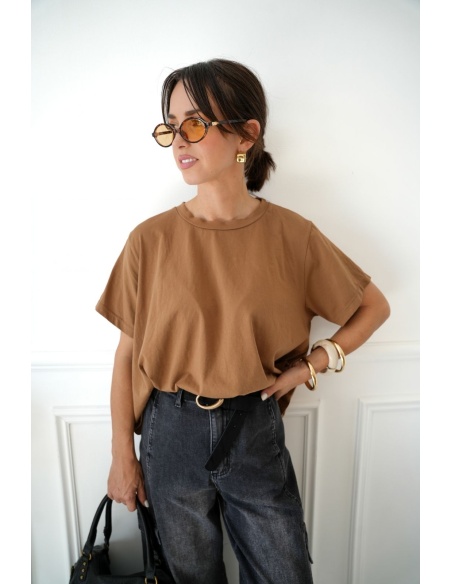 T-shirt Uni Camel Johanna ALOI Johanna - 1 | Accueil