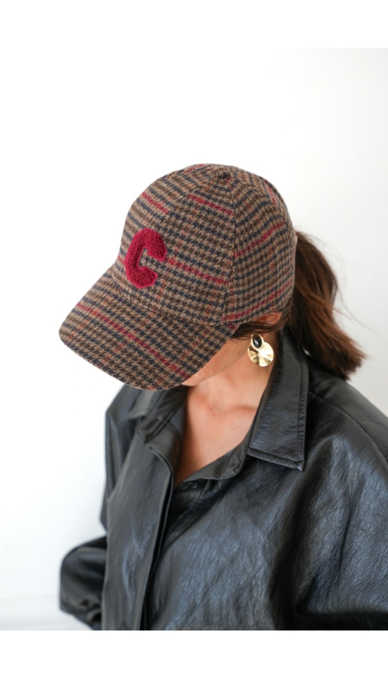 Casquette Pied De Poule Rouge BLYTH Noho - 1 | Accueil