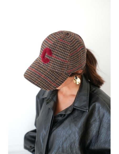 Casquette Pied De Poule Rouge BLYTH Noho - 1 | Accueil
