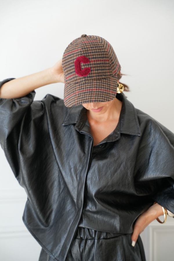 Casquette Pied De Poule Rouge BLYTH Noho - 2 | Accueil