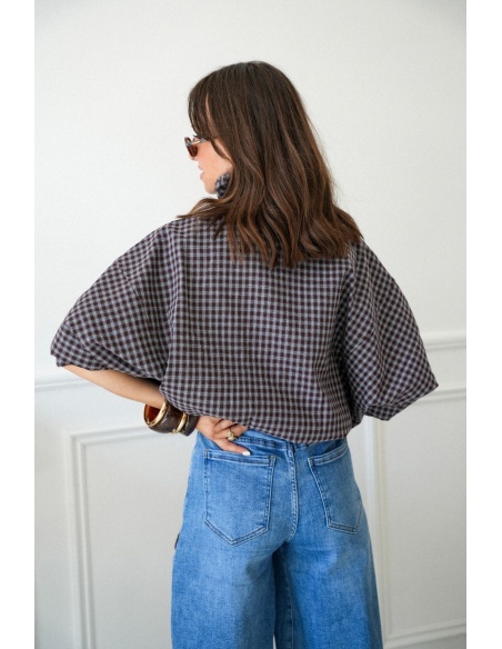 Veste Carreaux Marron WHINNY Noho - 3 | Accueil