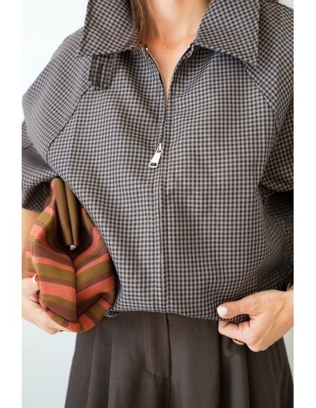Veste Carreaux Marron WHINNY Noho - 4 | Accueil