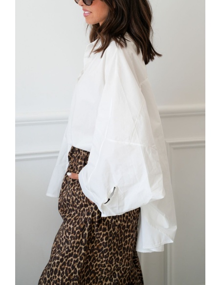 Chemisier Oversize Blanc VICTORY Noho - 3 | Accueil